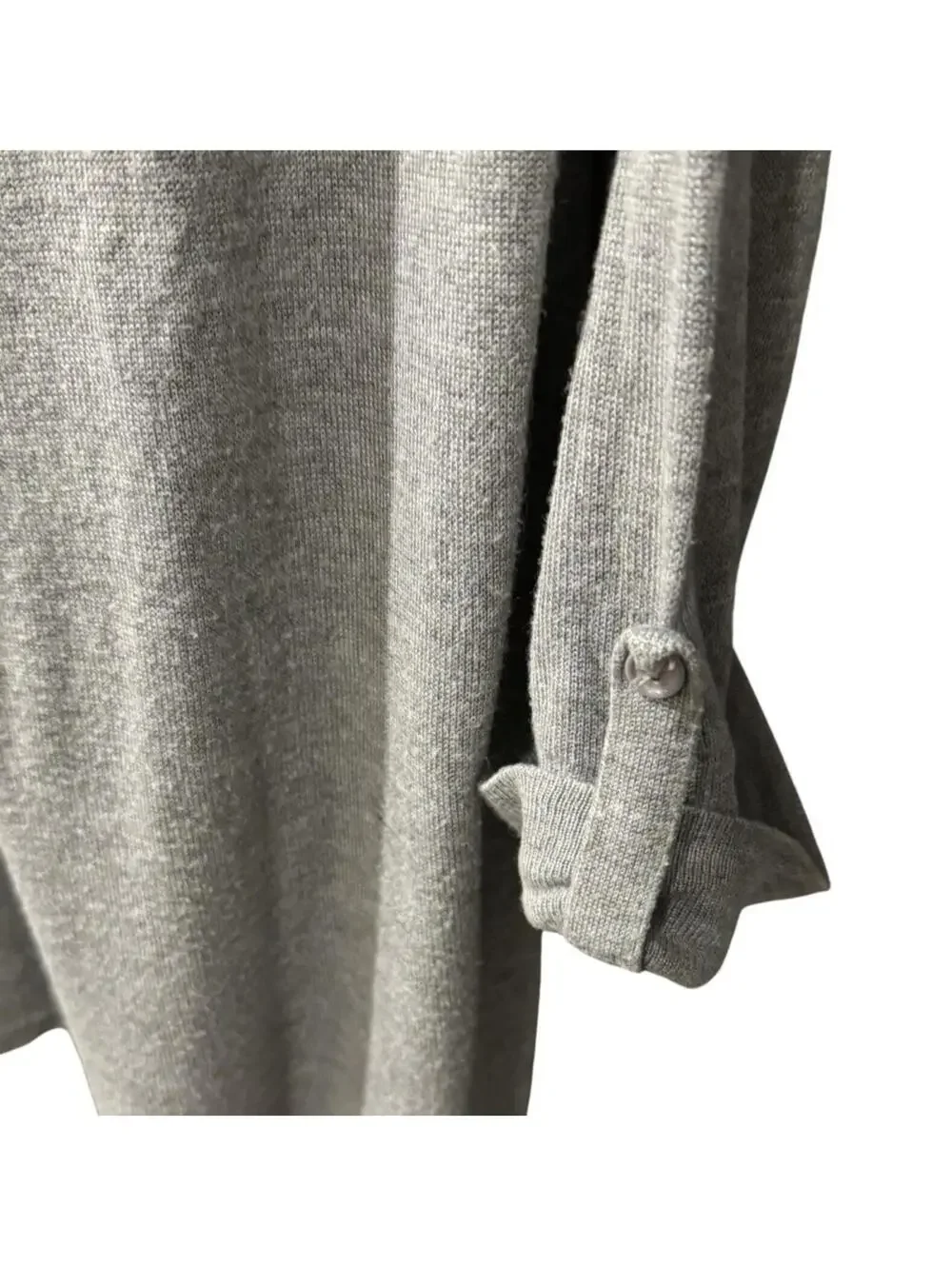 Magaschoni Gray Soft Knit Long Duster Cardigan Womens Sweater XL Extra Large